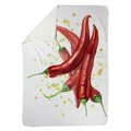 Kd Cuna 60 x 80 in. Red Hot Peppers-Sherpa Fleece Blanket KD2787501